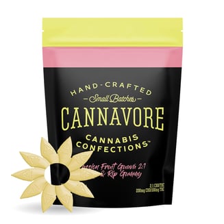 Cannavore Gummy 2:1 Passion Fruit Guava (200mg CBD / 100mg THC) by Cannavore Edibles