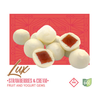 Strawberries and Cream Fruit and Yogurt Gems | 100mg (10pk) by Lux