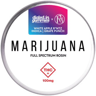 100mg - White Apple R*ntz #002 - Rosin Gummies (10pk) by Dialed In Gummies