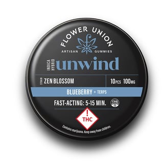 Blueberry UNWIND - Zen Blossom by Indico [10pk] (100mg) by Flower Union
