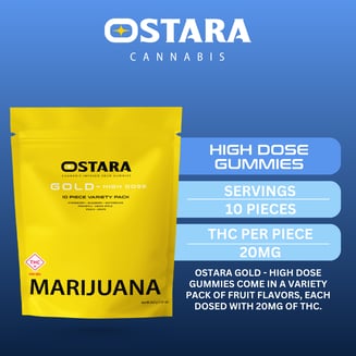 High Dose Gummies [10pk] (200mg) by Ostara Cannabis