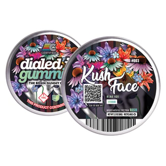 100mg - Kush Face - Rosin Gummies (10pk) by Dialed In Gummies