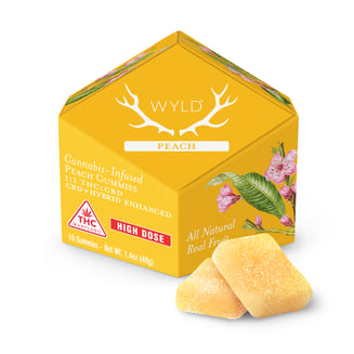 *HIGH DOSE* Peach 1:1 CBD + Hybrid Enhanced Gummies | 400mg | MD Only by WYLD