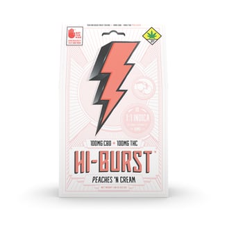 Peaches N' Cream - Indica [10pk] (100mg) by Hi-Burst