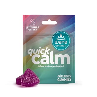 Quick Calm - Bliss Berry [2pk] (20mg CBD/10mg CBG/2mg THC/100mg L-theanine) by Wana