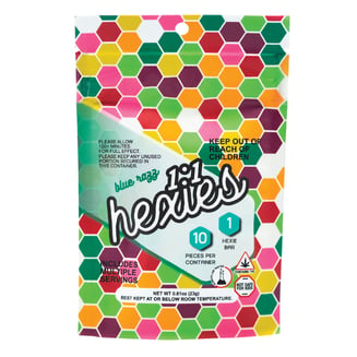 Hexies 1:1 Blue Razz [10pk] (50mg CBD / 50mg THC) by Hexies