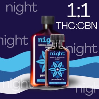 Mini Night 1:1 THC:CBN - Blueberry [100ml] (100mg THC/100mg CBN) by Penn Health