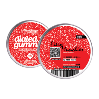 100mg - Fiery Munchies #2323 - Rosin Gummies (10pk) by Dialed In Gummies