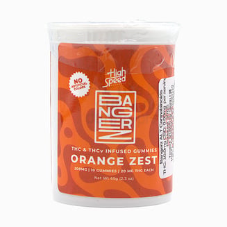 2:1 Orange Zest - Bangerz [10pk] (200mg THC/100mg THCV) by High Speed Extracts