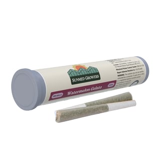 Watermelon Gelato Pre-Roll 0.5g 2-Pack by SunMed Growers