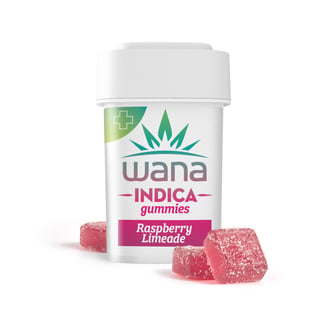 Wana Classic High Dose Indica Raspberry Limeade Gummies 00554 by Wana