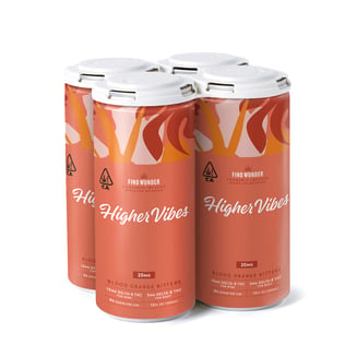 Higher Vibes Blood Orange Bitters 4pk (10mg THC/10mg Delta-8 per can) by FIND WUNDER