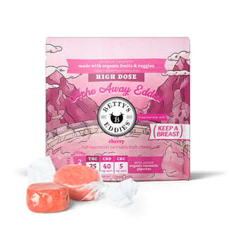 Ache Away Eddies Betty’s Loves Boobies - Cherry [2pk] (50mg THC/80mg CBD/10mg CBC) by Betty's Eddies