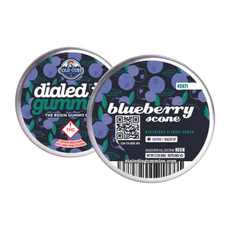 100mg - Blueberry Scone #2471 - Rosin Gummies (10pk) by Dialed In Gummies