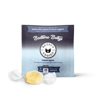 Bedtime Betty’s Lemon Agave [1pk] (10mg THC) Sleep Fruit Chews by Betty's Eddies
