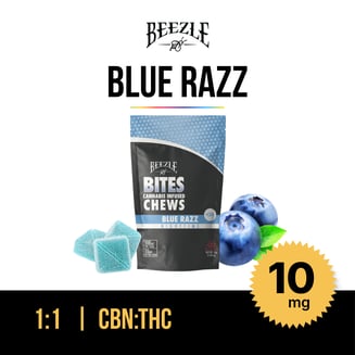 1:1 Blue Razz [10pk] (100mg THC/100mg CBN)