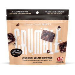 Night Time Cookies n' Cream Brownies [5pk] (50mg THC/25mg CBN) by Crumble