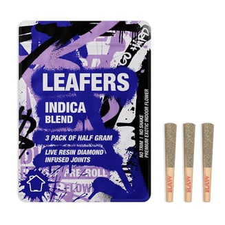 Leafers Indica Blend Diamond-Infused Joints [3 x .5g] by Leafers