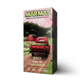 Sour Watermelon - Indica [10pk] (100mg) by Marmas