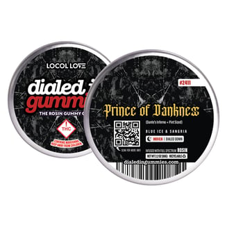 100mg - Prince of Darkness #2411 - Rosin Gummies (10pk) by Dialed In Gummies