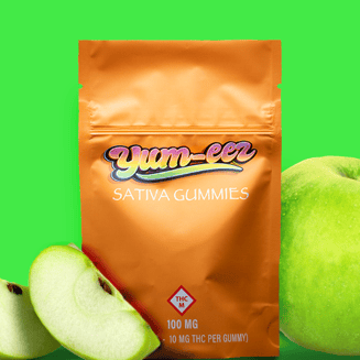 Sour Green Apple Sativa [10pk] (100mg) by Yum-eez