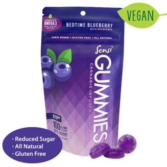 Promo - Bedtime Blueberry - with Melatonin [20pk] (100mg THC/40mg Melatonin) by Sensi Products
