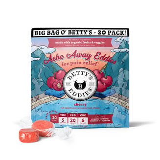 Ache Away Eddies - Cherry [20pk] (100mg THC/400mg CBD/100mg CBC) by Betty's Eddies