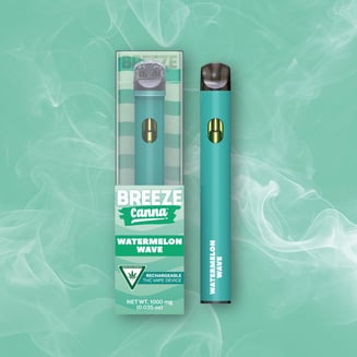 Watermelon Wave - Classic 1g PLUS Vape Device — BREEZE Canna by Breeze Canna