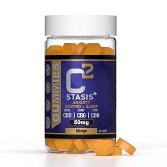C2 Stasis+ Anxiety, Gastro & Sleep - Mango [30pk] (600mg CBD/600mg CBG/300mg CBN) by TRU Infusion CBD