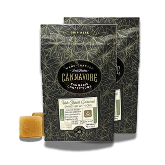 Cannavore Caramels 3:1 Irish Cream [10pk] (300mg CBG / 100mg THC) by Cannavore Edibles