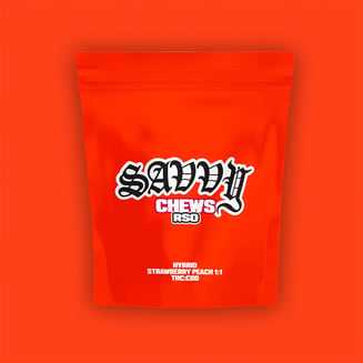 Strawberry Peach 1:1 [1pk] (100mg CBD/100mg THC) by Savvy