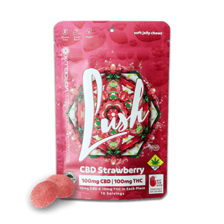 PROMO - Verdelux - Gummies Lush Strawberry 1:1 (DOHC) Edibles - 10pk 100mg CBD | 100mg THC by PROMO