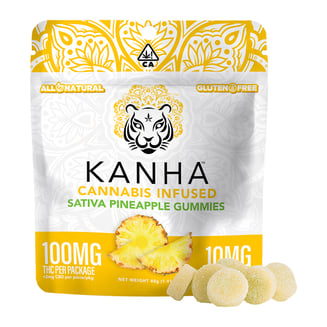 PROMO - Kanha - Pineapple - Sativa [10pk] (100mg) by PROMO