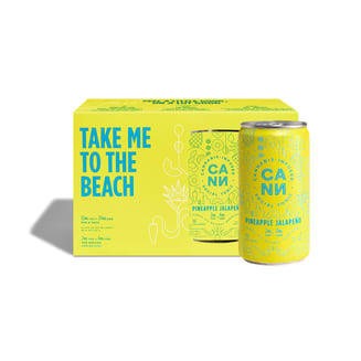 Pineapple Jalapeño 6pk (2mg THC, 4mg CBD per can) by Cann