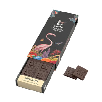 Almond Dark Chocolate Bar (100mg) by Binske