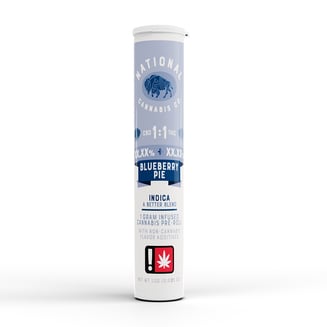 1:1 CBD + THC Blueberry Pie [1g] by National Cannabis Co.