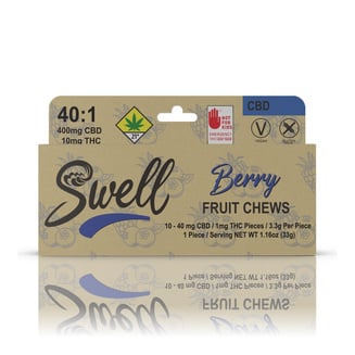 Berry CBD 40:1 Fruit Chews [10pk] (400mg CBD/10mg THC) by Swell