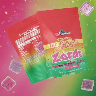 Watermelon Freeze Hash Rosin Zerds [5pk] (200mg) by Amnesia