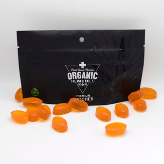25mg THC Mango Peach [15pk] (25mg each/375mg total) by Organic Remedies