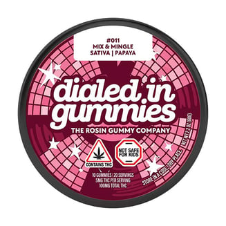 100mg - Mix & Mingle #011 - Rosin Gummies (10pk - 20 Servings) by Dialed In Gummies