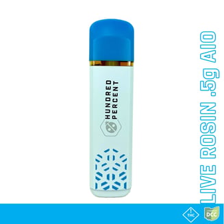 Afghan Kush Live Rosin Disposable Vape (1-Day) [0.5g] by Hundred Percent Labs