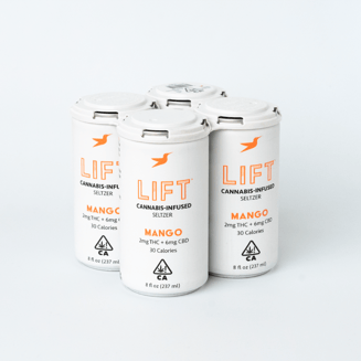 Mango [4pk] (8mg THC/ 24mg CBD) by Lift Seltzer