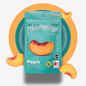 Hard Candy Illuminations Peach (DOHC) Edibles - 10pk 100mg THC by Verdelux