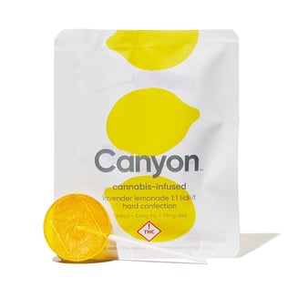 Lavender Lemonade Lollipop (10mg THC / 10mg CBD) by Canyon