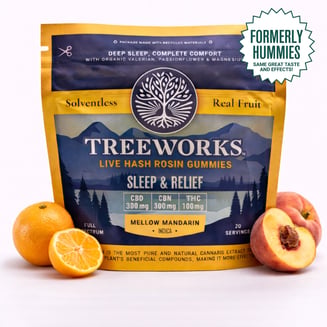 Sleep & Relief | Live Hash Rosin Gummies - Indica (100mg THC, 300mg CBD, 300mg CBN) by Treeworks