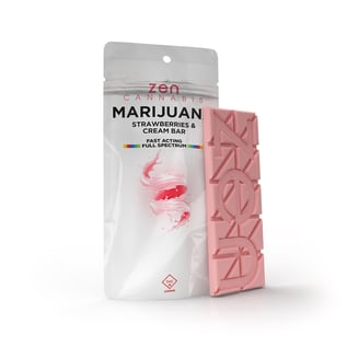 Strawberries & Cream Bar (250mg) by Zen Cannabis