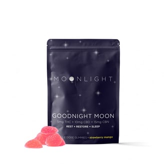 Goodnight Moon Strawberry Mango [10pk] (50mg THC/100mg CBD/150mg CBN) by MOONLIGHT