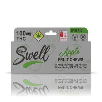Apple Hybrid Fruit Chews [10pk] (100mg) by Swell