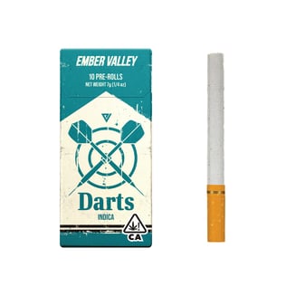 10 Pack Pre-Rolls Indica .7G - Darts by Ember Valley