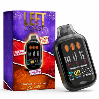 Monster Cookies + Cherry Volcano + Super Sour Diesel [3000mg] by Left Coast Extracts